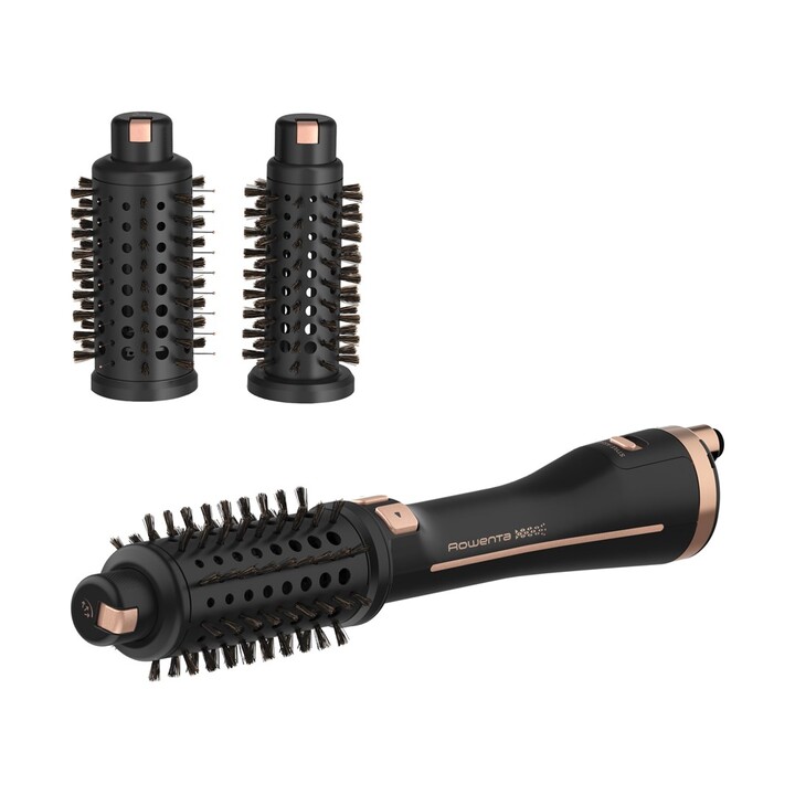 Escova de ar quente Rowenta Ultimate Experience CF9620, preta e cobre, 750 W