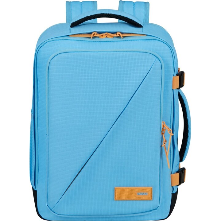 American Tourister Take2Cabin S/M Travel Backpack - Blueberry Fizz/Papaya Pop