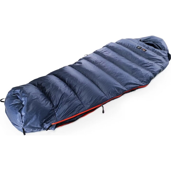 Sac de couchage en duvet Małachowski Traveller 250 L (177-188 cm) - Bleu marine, côté gauche