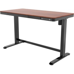 Mesa ACTIVEJET com ajuste elétrico de altura 120x60 ET119S preta/nogueira
