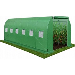 Invernadero de aluminio tipo túnel para hortalizas, modelo Pro Frame de 25 mm, 10 x 3 x 2 m, 30 m²