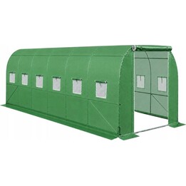 Estufa em túnel de alumínio para hortaliças, estrutura Pro de 25 mm, 8 x 3 x 2 m, 24 m².