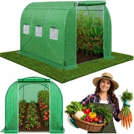 Tunnel UV verde per ortaggi con finestre 2x3 m, 6 m²