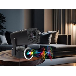 Tragbarer Projektor BLOW AndroidTV HD Cinema SOUND + SCHWARZES Etui