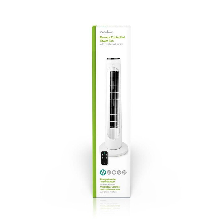 Weiße Nedis 50W Säulenventilator
