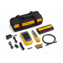Cable qualification tester, device diagnostics, WiFi, LinkIQ Duo with additional equipment.