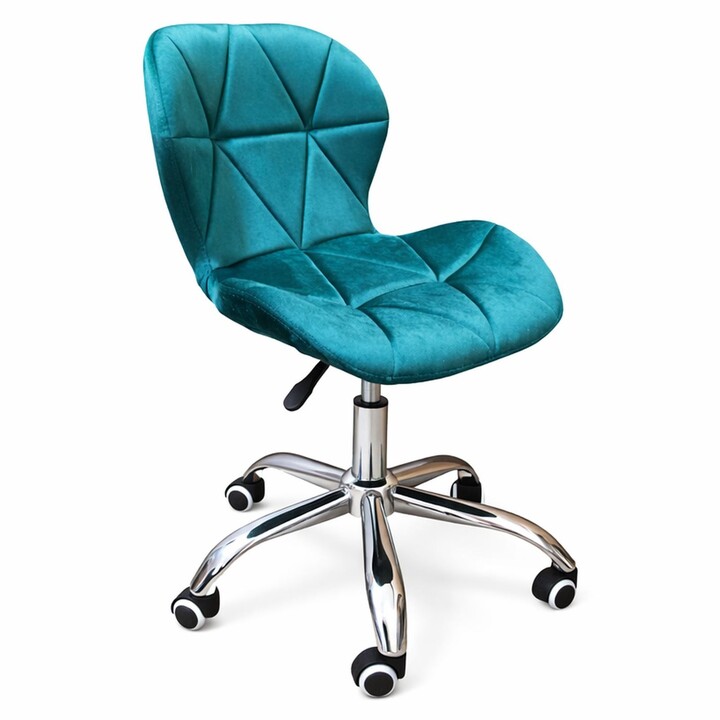 Extralink Chaise Fauteuil Chaise de bureau en velours Turquoise