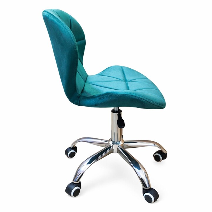 Extralink Chaise Fauteuil Chaise de bureau en velours Turquoise