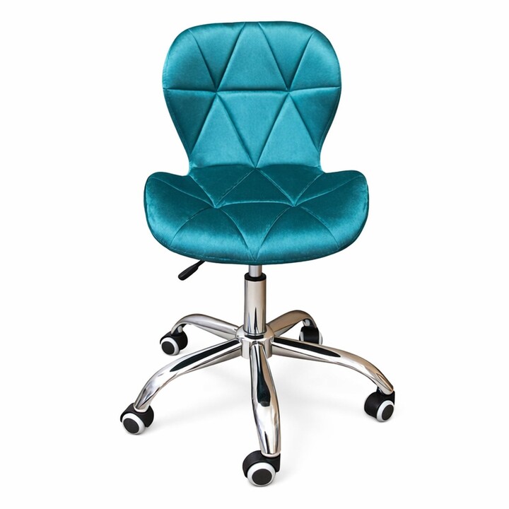 Extralink Chaise Fauteuil Chaise de bureau en velours Turquoise