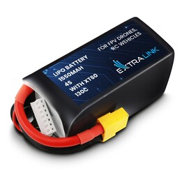 ExtraLink LiPo 4S 1550mAh XT60 130C batteria per droni FPV RC