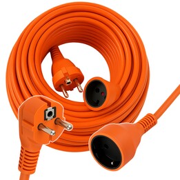 Extralink Powerlink PrzedŁuŻacz ZasilajĄcy Sieciowy 50M PomaraŃczowy Z Uziemieniem 3 x 1,5 mm2