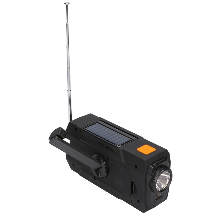 Extralink Emergency Radio Solar With Hand Crank Dynamo Powerbank 4000mah With Flashlight SOS Sr-4000