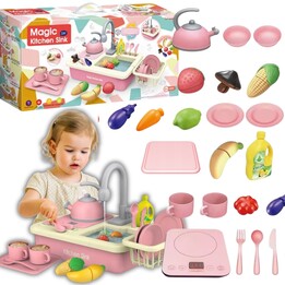 Extralink Toys Zlewozmywak Z KuchenkĄ Z Obiegiem Wody Zabawka