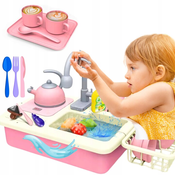 Extralink Toys Pia Com Cozinha Com Circulação De Água Brinquedo