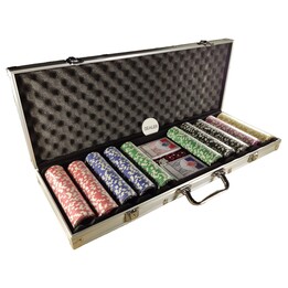 Extralink Zestaw DO GRY W Pokera Premium 500 SZT ŻetonÓw 2 Talie Karty Kostki + Walizka