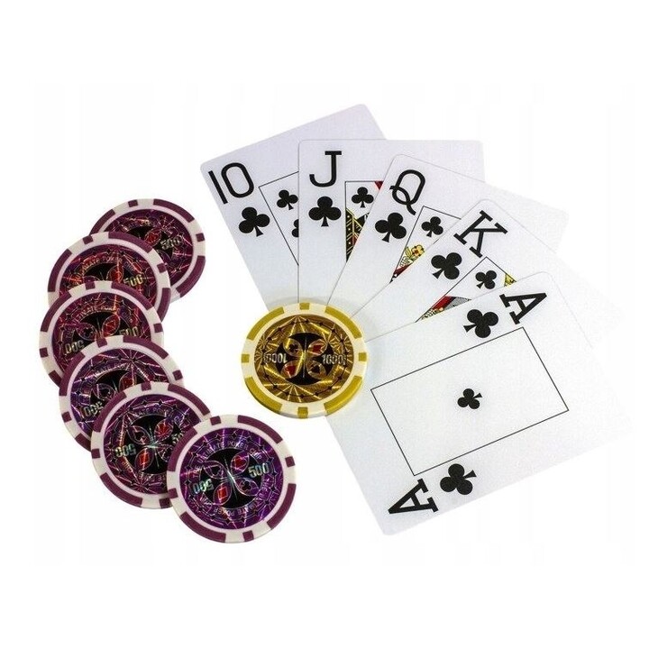 ExtraLink Premium set da poker 300 chip, 2 mazzi, dadi, valigetta