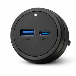 Adaptateur Goneo Power Track USB + USB-C Argent