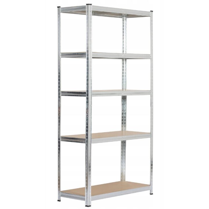 Metal Storage Shelf Silver 205x120x45cm