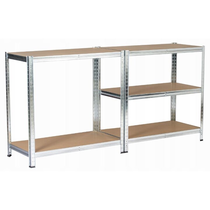 Metal Storage Shelf Silver 205x120x45cm