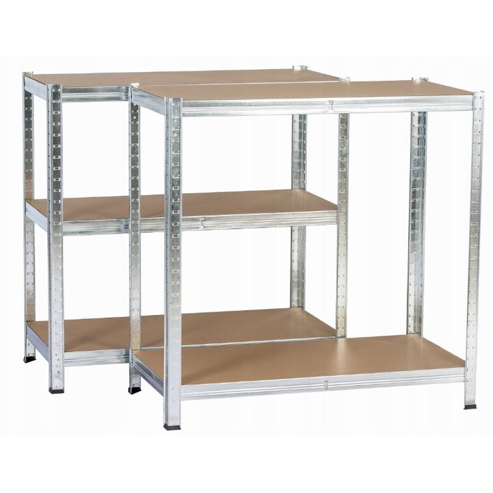 Metal Storage Shelf Silver 205x120x45cm