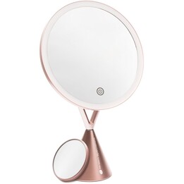 Espejo de maquillaje iluminado Rio MMCO-EU/1,4 en alta definición, color oro rosa