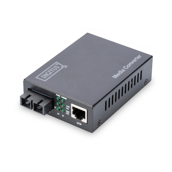Convertidor de medios Digitus Gigabit, RJ45/SC