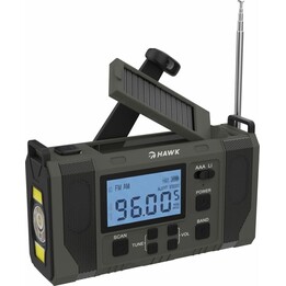 Hawk HWRDI420GN Radio Solar Dynamo With Flashlight