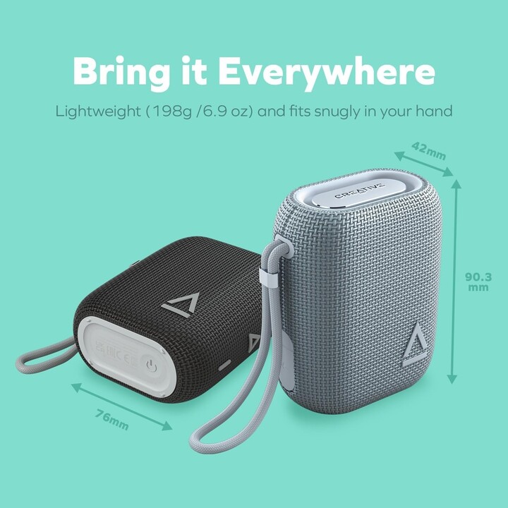 Creative Labs MUVO FLEX Bluetooth-Lautsprecher, grau