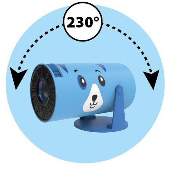 Kiano Kid Projector for Children - Blue Dog 1280x720 HD 32-130 inch