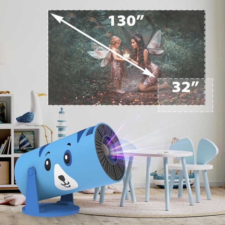 Kiano Kid Projector for Children - Blue Dog 1280x720 HD 32-130 inch