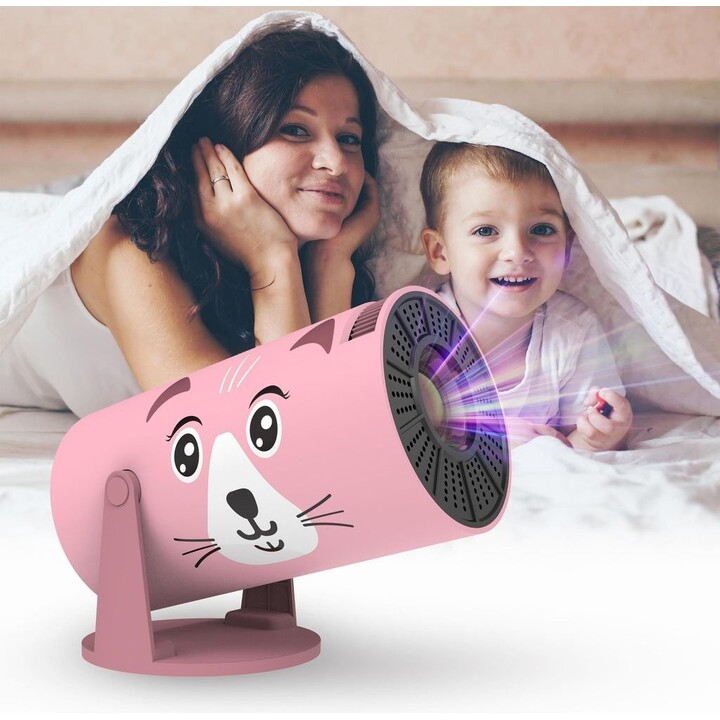Projetor infantil Kiano Kid - Gato Azul, 1280x720 HD, 32-130 polegadas