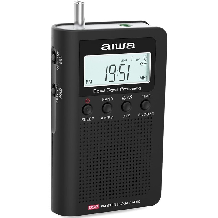Radio digital portatil aiwa rsd-45bk pantalla lcd altavoz auriculares