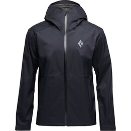 Chaqueta impermeable Black Diamond Fineline Stretch Shell, color negro, talla: M