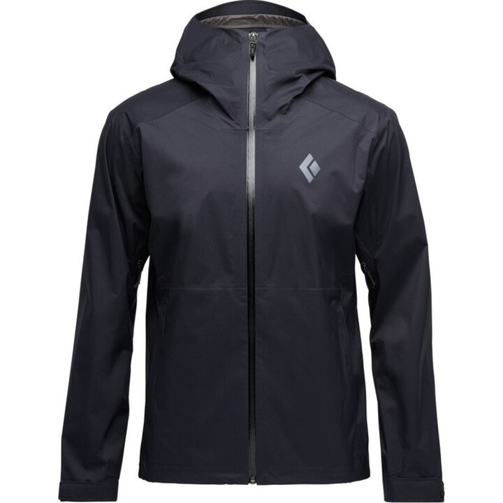 Chaqueta impermeable Black Diamond Fineline Stretch Shell, color negro, talla: M