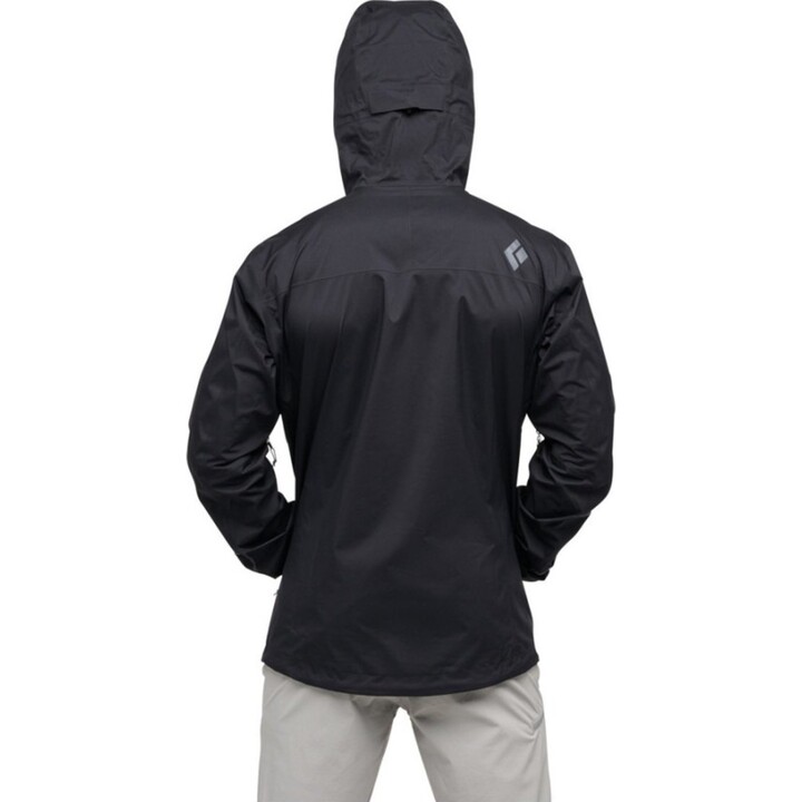 Chaqueta impermeable Black Diamond Fineline Stretch Shell, color negro, talla: M