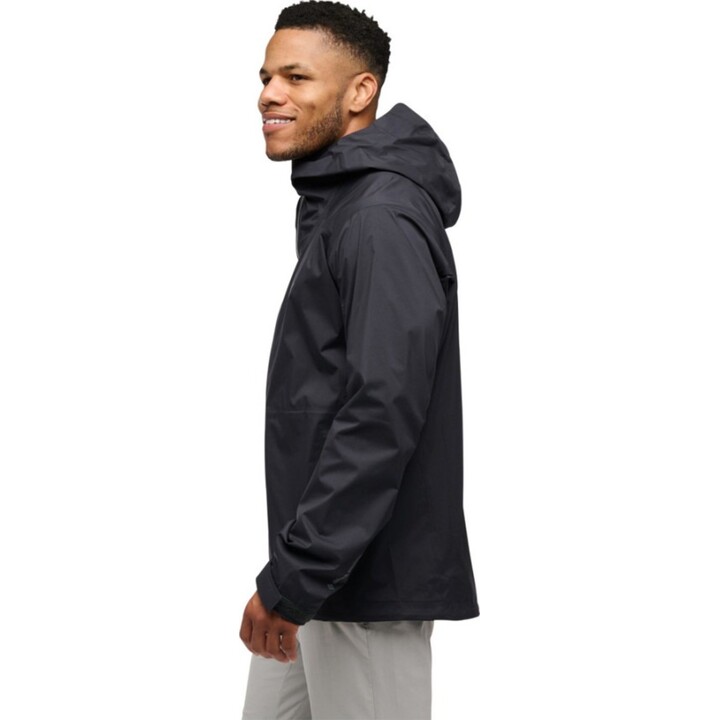 Chaqueta impermeable Black Diamond Fineline Stretch Shell, color negro, talla: M