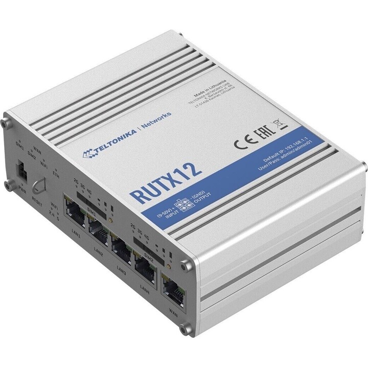 Routeur LTE RUTX12 (Cat 6), WiFi, BLE