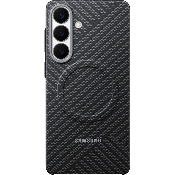 Capa traseira magnética de carbono cinza para Samsung Galaxy S26+