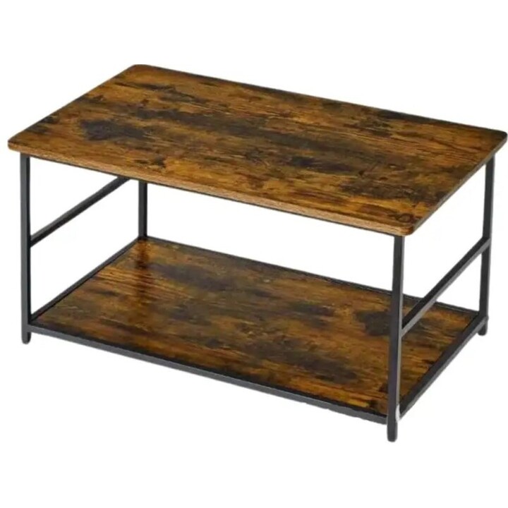 Vintage rustic wooden coffee table set 2 in 1, 123x60x51cm