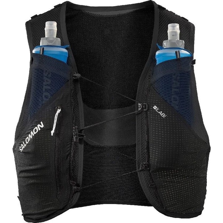 Colete de corrida Salomon S/Lab Pulsar 3 com garrafas de água - Preto/Branco Tamanho: G