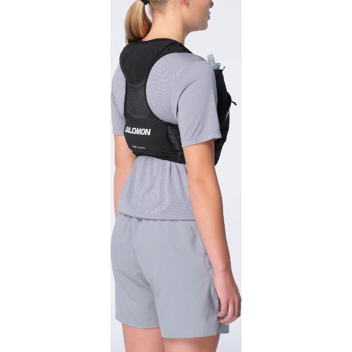 Colete de corrida Salomon S/Lab Pulsar 3 com garrafas de água - Preto/Branco Tamanho: G