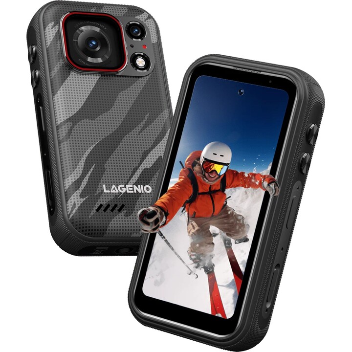 Lagenio Eagle1 Pro Mini 5G, 12GB 256GB, Cámara de acción 4K, Negro