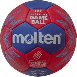 Molten IHF Approved Pro Oficial Copa Mundial de Balonmano 2025 Rojo y Azul H2A5000-W5Z 2