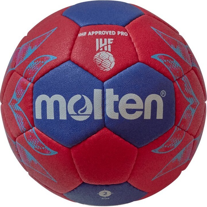 Piłka ręczna Molten IHF Approved Pro Official World Cup 2025 czerwono-niebieska H2A5000-W5Z 2