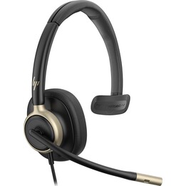 Fone de ouvido com fio USB mono HP Poly Mission 815 (pacote com várias unidades)