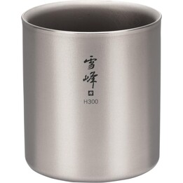 Tasse isotherme à double paroi Snow Peak Titanium, taille M, 300 ml, empilable.