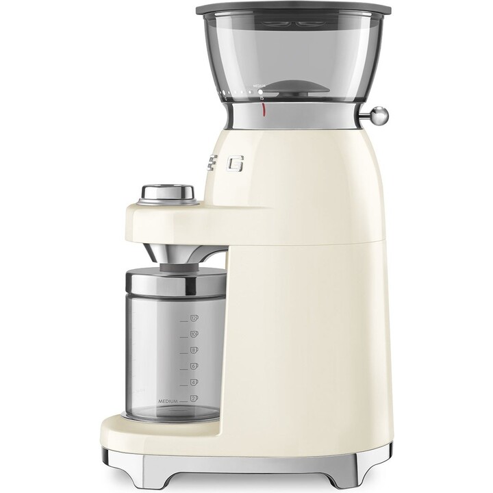 Moulin à café multifonction Smeg CGF03CREU, finition crème