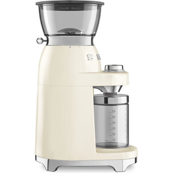 Moulin à café multifonction Smeg CGF03CREU, finition crème