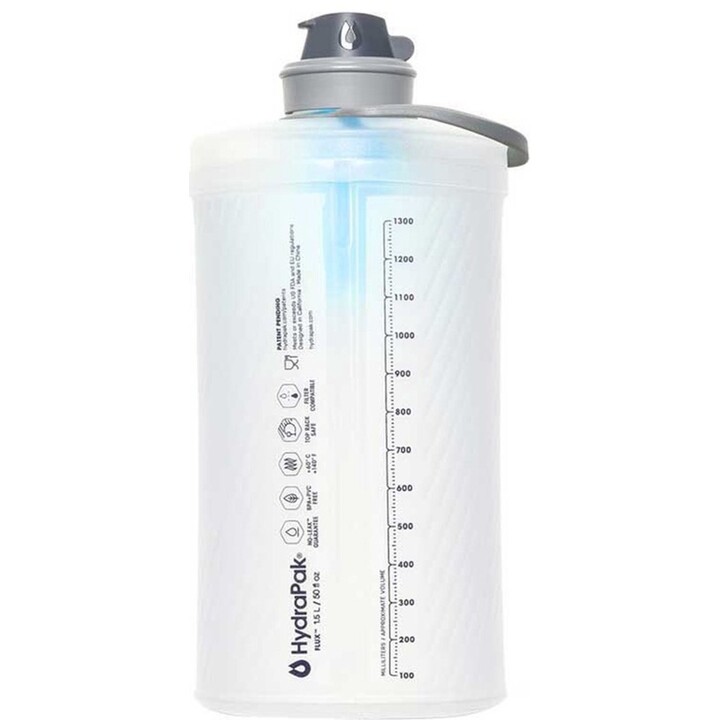 Bouteille filtrante HydraPak Flux+ 1,5 L - Transparente/Bleu HP
