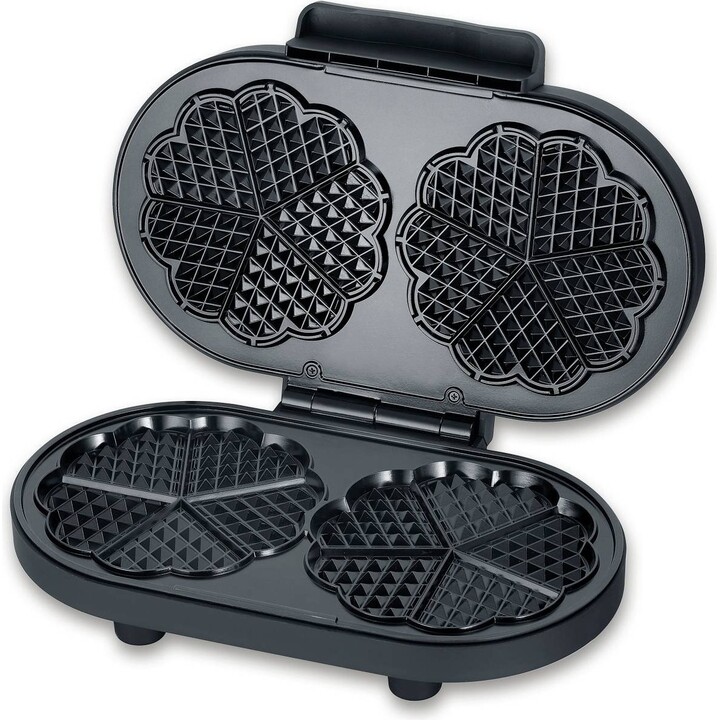 Severin WA 2118 Waffle maker Indicator light, hinged Black